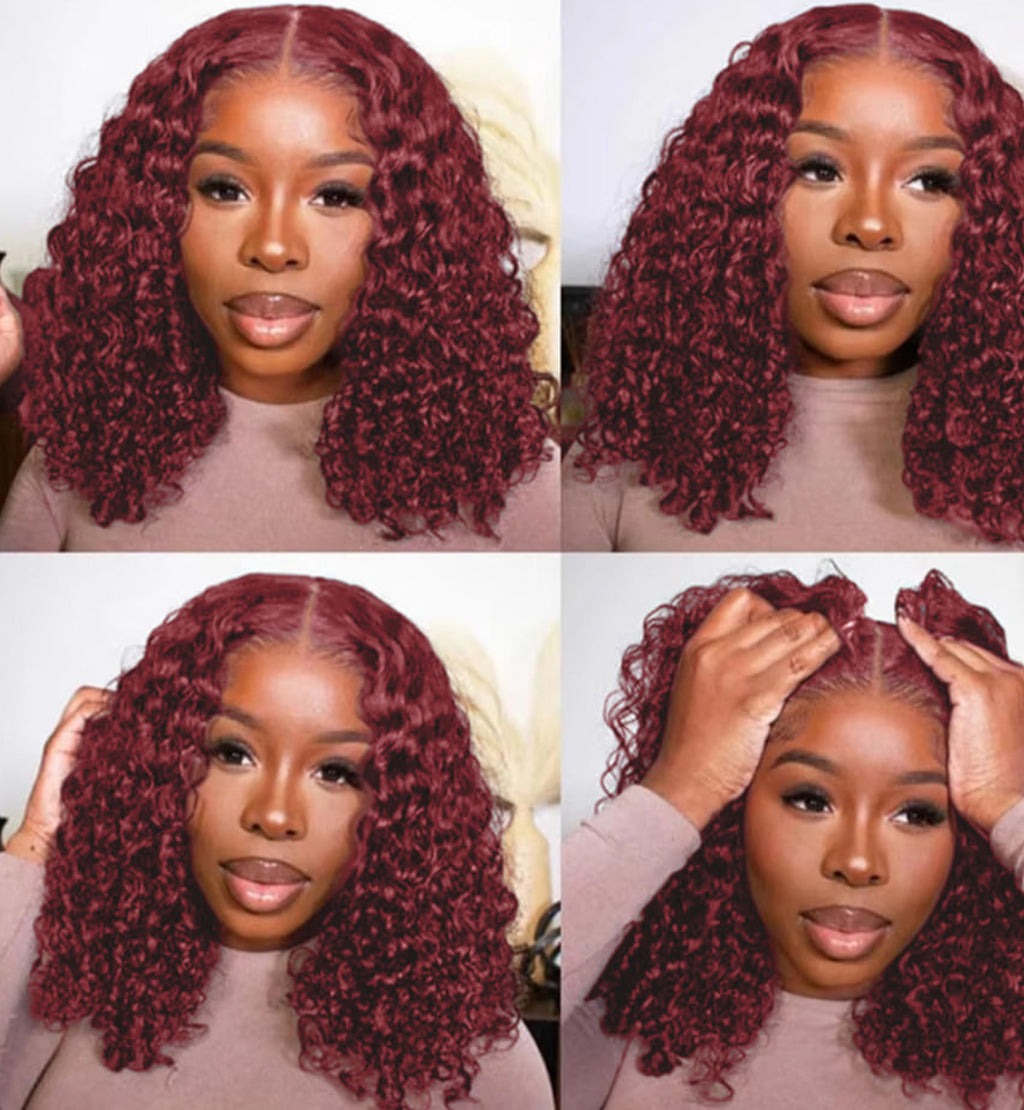 Raw Red Kinky Curly Wig